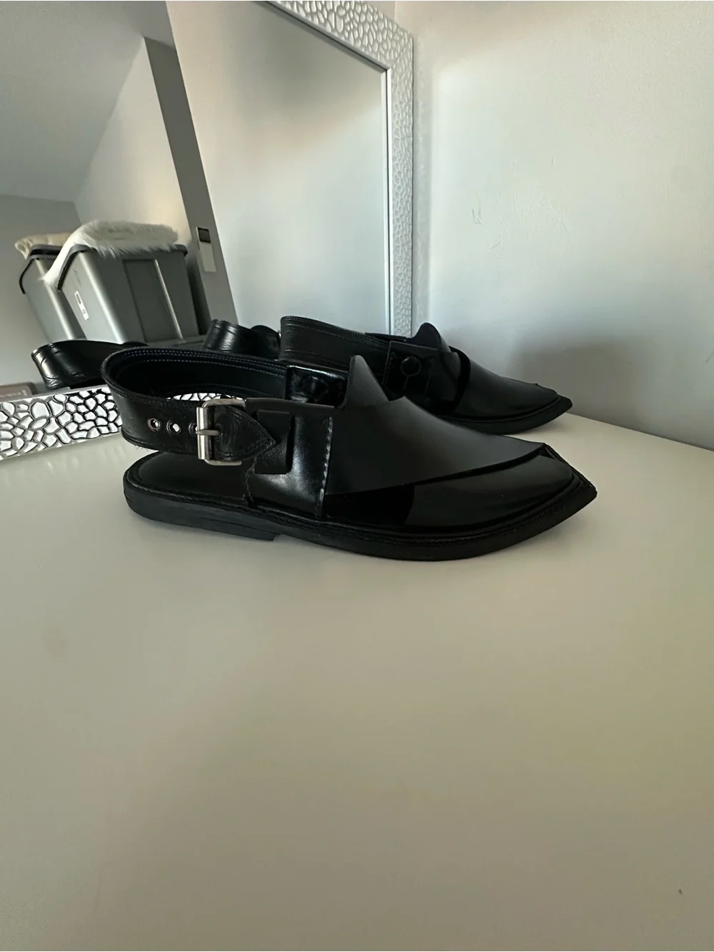 Peshawari Hand made sleek black